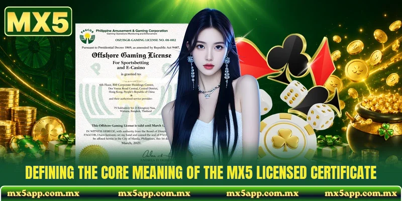 Defining the core meaning of the MX5 licensed certificate
