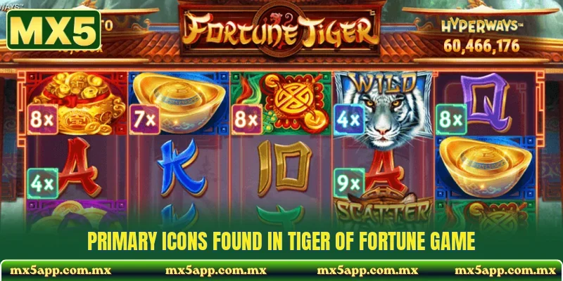 Primary icons found in Tiger of Fortune game