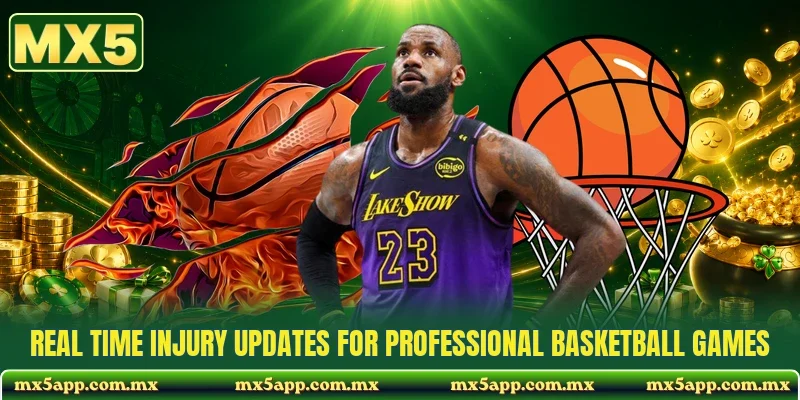 Real time injury updates for professional basketball games