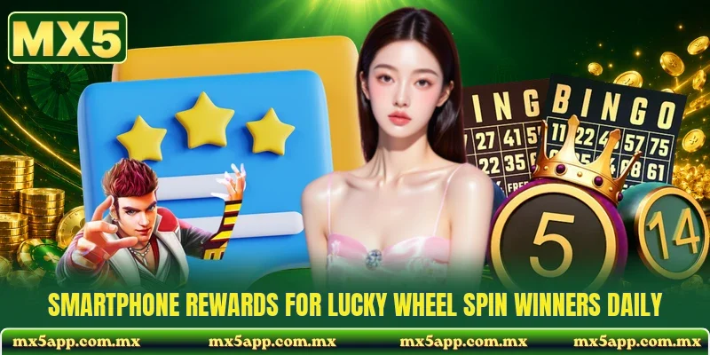 Smartphone rewards for lucky wheel spin winners daily