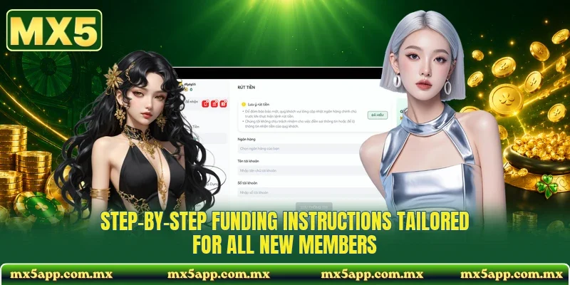 Step-by-step funding instructions tailored for all new members