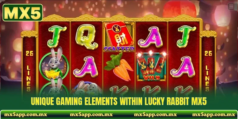 Unique gaming elements within Lucky Rabbit MX5